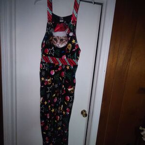 No Boundaries Velvet Christmas Cat Jumper w/ Pockets -Juniors XL (15/17) - New